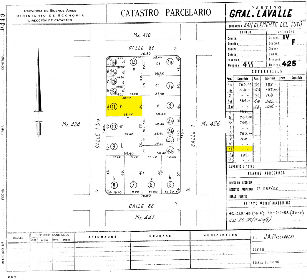 Lote 768 M2 c/planos aprobados en Barrio Tala Sur