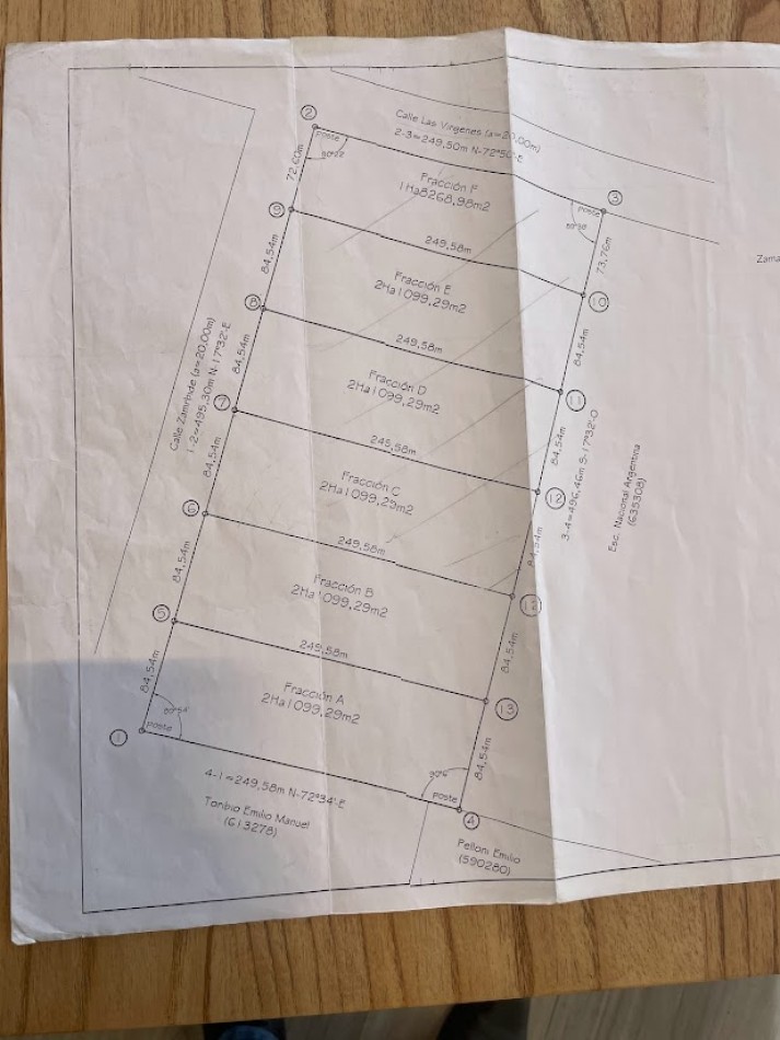 TERRENO SOBRE ZAMARBIDE CASI LAS VIRGENES